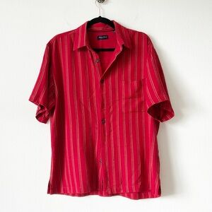 Men Ali ra Rossa Button Down Shirt Silk Blend Size Med